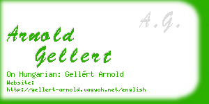 arnold gellert business card